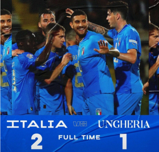 欧国联-意大利2-1战胜匈牙利 巴雷拉、佩莱格里尼建功